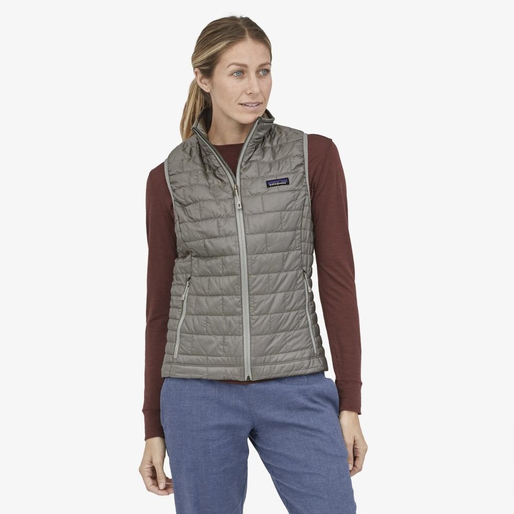 SOLD. Patagonia Nano Puff Quilted Vest, Women's Sz Small, Gray, Primaloft